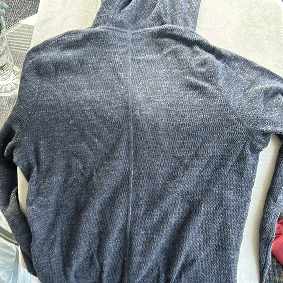 VINCE Men's Modern Military Thermal Zip-Up Hoodie in Navy Size M - Picture 3 of 3